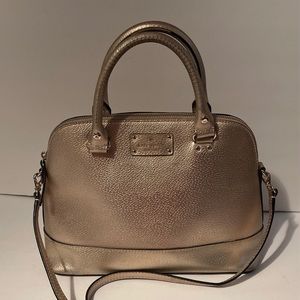 Beautiful Gold Kate Spade with crossbody strap